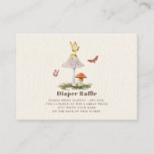Diaper Raffle Girl Baby shower Woodland Mushroom Informatiekaartje (Voorkant)