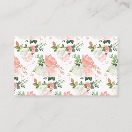 Diaper Raffle Girl Woodland Animals Baby shower En Informatiekaartje (Achterkant)