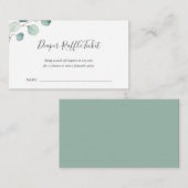 Diaper Raffle Greenery Eucalyptus Baby shower Informatiekaartje (Voorkant / Achterkant)