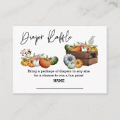 Diaper Raffle Halloween Autumn Pumpkin Informatiekaartje (Voorkant)