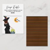 Diaper Raffle Halloween Witch Waterverf Informatiekaartje (Voorkant / Achterkant)