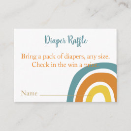 Diaper Raffle, hier komt het Baby shower van de Zo Informatiekaartje