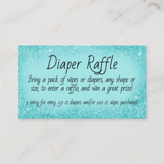 Diaper Raffle Invitation Insert Informatiekaartje (Voorkant)
