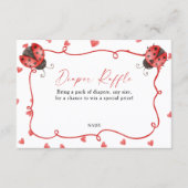 Diaper Raffle Love Bug Baby Shower Informatiekaartje (Voorkant)