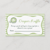 Diaper Raffle Matcha Green Tea Baby Shower Informatiekaartje (Voorkant)