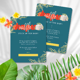 Diaper Raffle Mom-osa Theme Baby Shower Card Notitiekaartje