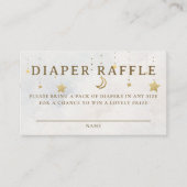 Diaper Raffle Moon Mobile Twinkle Baby Shower Informatiekaartje (Voorkant)