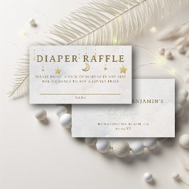 Diaper Raffle Moon Mobile Twinkle Baby Shower Informatiekaartje