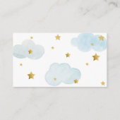 Diaper Raffle Moon & Stars watercolor baby shower Informatiekaartje (Achterkant)
