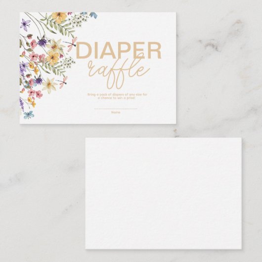 Diaper Raffle Notitiekaartje (Voorkant / Achterkant)
