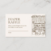Diaper Raffle Paris French Patisserie Baby Shower Informatiekaartje (Voorkant)