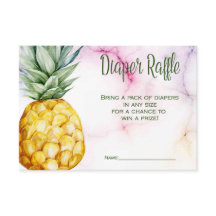 Diaper Raffle Pineapple Tropisch Baby shower