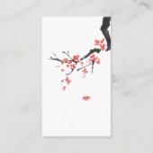 Diaper Raffle Pink Cherry Blossom Baby Shower Informatiekaartje (Achterkant)