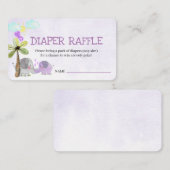 Diaper Raffle Poem Elephant mama en Baby shower Informatiekaartje (Voorkant / Achterkant)