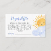 Diaper Raffle Ray Of Sunshine Baby Shower  Informatiekaartje (Voorkant)
