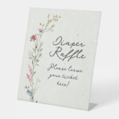 Diaper Raffle Reclamebord Met Voetstuk (Voorkant)