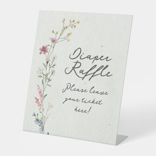 Diaper Raffle Reclamebord Met Voetstuk (Voorkant)