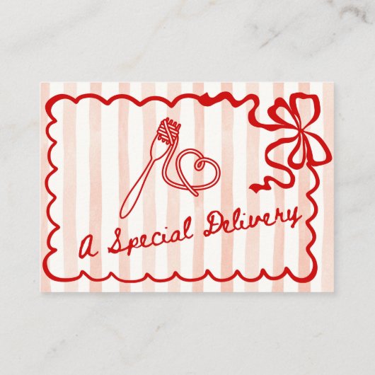 Diaper Raffle Red Bow Frame Enclosure Card Informatiekaartje (Achterkant)