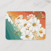 Diaper Raffle | Retro Daisy Rainbow-Baby shower Informatiekaartje (Achterkant)