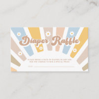 Diaper Raffle Retro Groovy Roze Baby shower