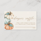 Diaper Raffle - Rustic Autumn Herfst Baby shower | Informatiekaartje (Voorkant)
