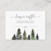 Diaper Raffle Rustic Woodland Baby shower Informatiekaartje (Voorkant)