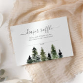 Diaper Raffle Rustic Woodland Baby shower Informatiekaartje