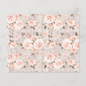 Diaper Raffle Rustige Rozen Baby shower Entry Card Flyer (Achterkant)