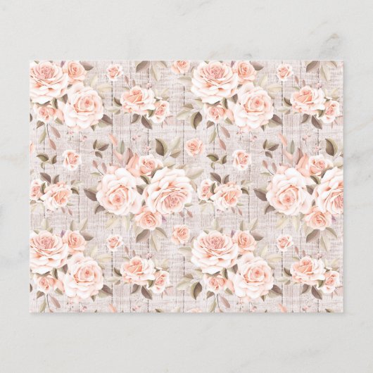 Diaper Raffle Rustige Rozen Baby shower Entry Card Flyer (Achterkant)