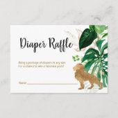 Diaper Raffle Safari gouddieren Informatiekaartje (Voorkant)