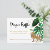 Diaper Raffle Safari gouddieren Informatiekaartje (Staand voorkant)