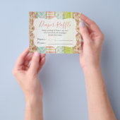 Diaper Raffle Shabby Rozen Baby shower Entry Kaart (Hand)