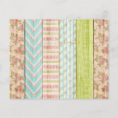 Diaper Raffle Shabby Rozen Baby shower Entry Kaart (Achterkant)