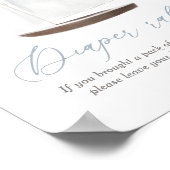 Diaper Raffle Sign Nautical Sailboat Baby shower Poster (Hoek)