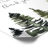 Diaper Raffle Sign Pine Trees Woodland Baby shower Poster (Hoek)