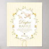 Diaper raffle Silly Goose gender neutral gingham Poster (Voorkant)