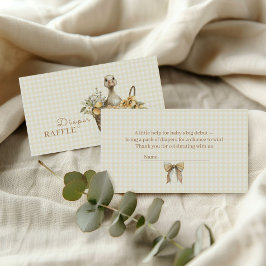 Diaper Raffle Silly Goose Lemon Watercolor  Informatiekaartje