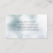 Diaper Raffle | Silver Blue Winter Wonderland Advieskaart (Achterkant)