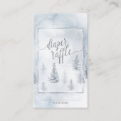 Diaper Raffle | Silver Blue Winter Wonderland Advieskaart (Voorkant)
