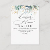 Diaper Raffle Soft Greenery Baby shower Ticket Informatiekaartje (Voorkant)