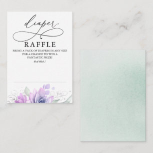 Diaper Raffle Soft Greenery Baby shower Ticket Informatiekaartje