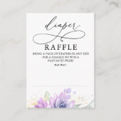 Diaper Raffle Soft Greenery Baby shower Ticket Informatiekaartje (Voorkant)