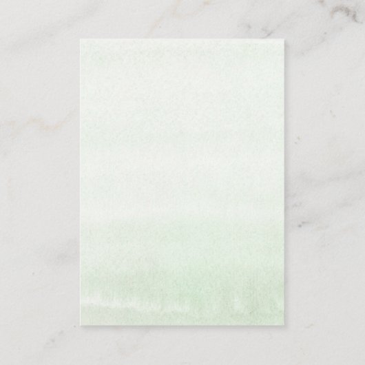 Diaper Raffle Soft Greenery Baby shower Ticket Informatiekaartje (Achterkant)