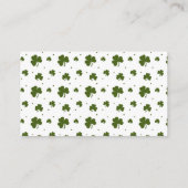 Diaper Raffle St. Patrick's Day Baby shower Informatiekaartje (Achterkant)