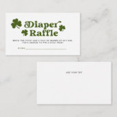 Diaper Raffle St. Patrick's Day Baby shower Informatiekaartje (Voorkant / Achterkant)