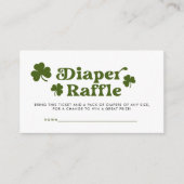Diaper Raffle St. Patrick's Day Baby shower Informatiekaartje (Voorkant)