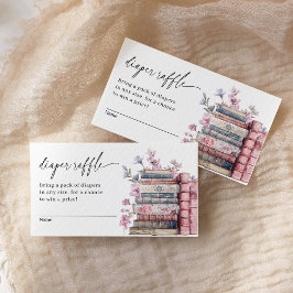 Diaper Raffle Storybook New Chapter Baby Shower Informatiekaartje