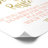 Diaper Raffle succuled sign Poster (Hoek)