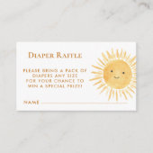 Diaper Raffle Sunshine Baby shower Informatiekaartje (Voorkant)