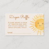Diaper Raffle Sunshine Baby shower Informatiekaartje (Voorkant)